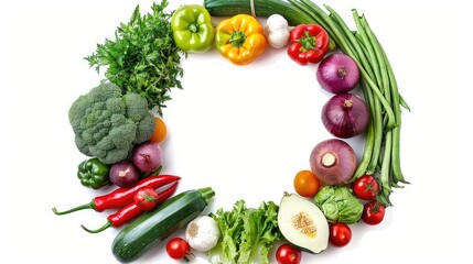 Canvas Print - vegetables isolated on white background