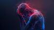© zaa - Brain diseases causing chronic severe headaches and migraines. An adult male looks fatigued and stressed from the intense pain.