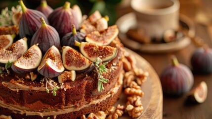 Wall Mural - dried figs in a basket