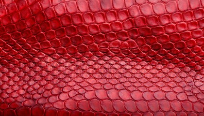 Wall Mural - red snake skin texture pattern can see the surface details