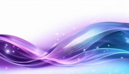 Wall Mural - elegant purple and blue wave background with sparkling stars