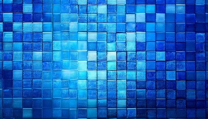 Wall Mural - ombre blue mosaic patterned background illustration