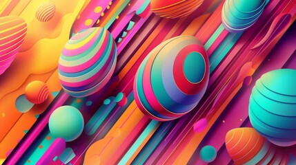 festive and colorful easter egg decorations