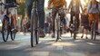 © Majed - group of people riding bicycle going to work, bicycle to work day