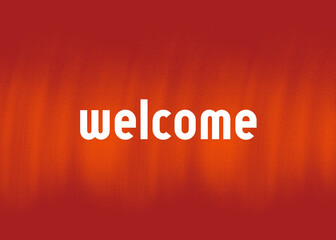 Canvas Print - welcome word on red digital background