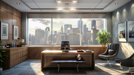 Wall Mural - Simplified office decor