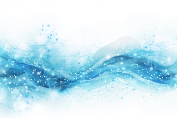 Poster - Isolated network connected lines on white
