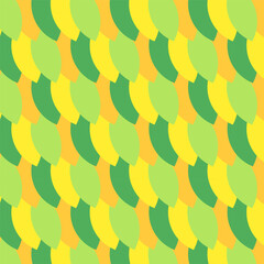 Wall Mural - Seamless pattern with leaves.Colorful geometric repeat pattern.Vector graphic illustration background.