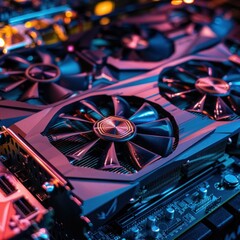 Poster - Futuristic Circuitry of a HighEnd Graphics Card