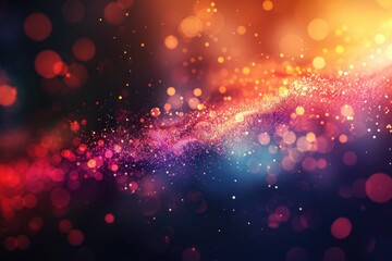 Poster - Blurry image of vibrant colors and shapes