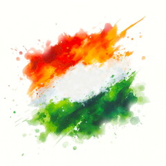  indian flag or indian tiranga flag blur color splash graphic design texture mock up,india,indian republic day or independence day celebration concept,white background