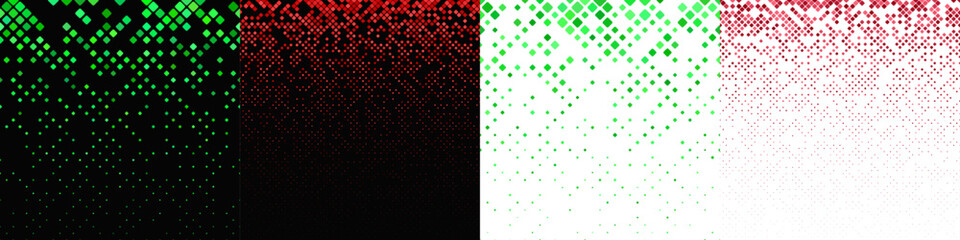 Poster - Abstract diagonal square pattern collection