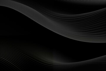 A compelling visual of modern abstract design with wavy black lines creating an elegant and dark ambiance.