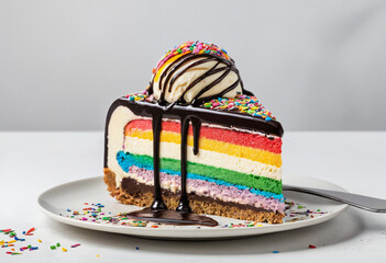 Rainbow Sprinkle Ice Cream Cake