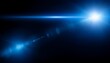 © Jayla - beautiful blue lens flare effect overlay texture with bokeh effect and anamorphic light streak in front of a black background cinematic format