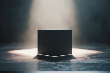 Aufkleber - A mysterious black box with a glowing light emerging from it, perfect for futuristic or sci-fi themes