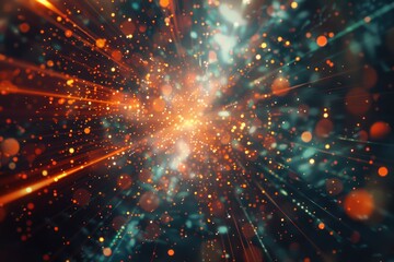 Poster - A colorful explosion of stars in the night sky