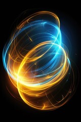 Poster - A colorful spiral design on a dark background
