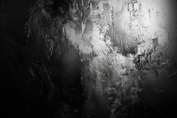 Poster - A classic black and white photograph of an old brick wall with texture and character