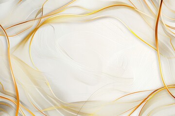 Canvas Print - A detailed view of an abstract artwork featuring white and yellow colors