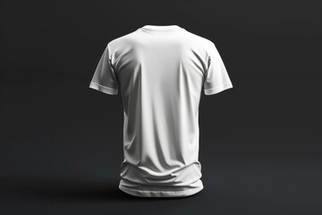 Aufkleber - A simple and minimalist image of a white t-shirt on a black background