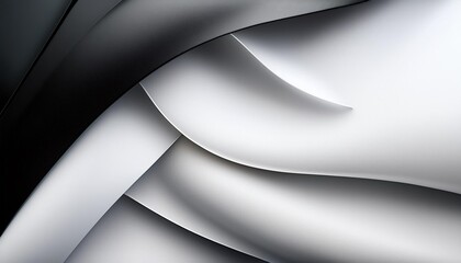 Wall Mural - white black and gray abstract curved background