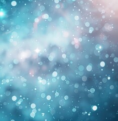 Poster - Abstract Blue Bokeh Background.