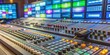 © Tiang - Close-up view of a video mixer in a tv station, video mixer, broadcast, television, technology, equipment