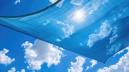 Canvas Print - Blue sky with a sunshade