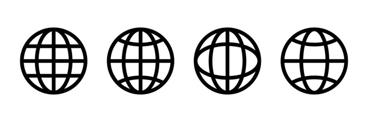 Wall Mural - web icon vector isolated on white background. website vector icon. internet world vector