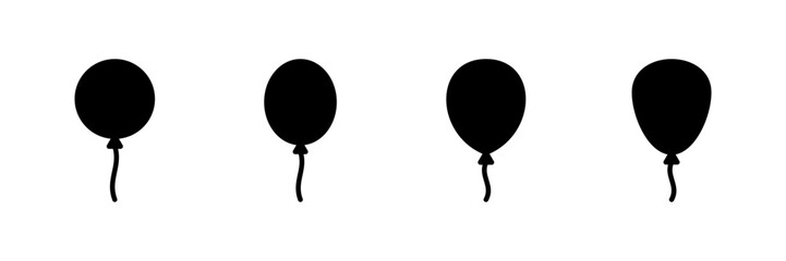 Wall Mural - Balloon icon vector isolated on white background. party balloon icon decoration birthday vector. Balloon vector icon