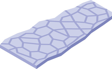 Poster - This isometric icon shows a frozen lake surface with cracks forming