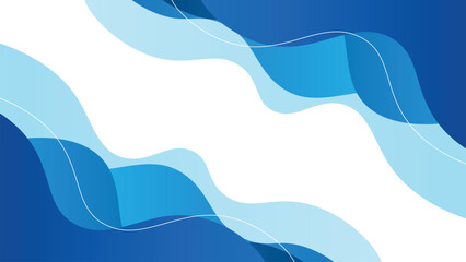Aufkleber - Abstract blue background with waves