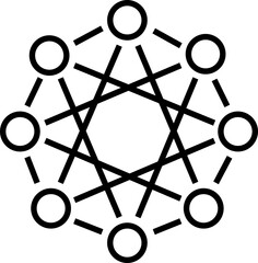 Business networking line icon. Containing network, global connection, community, relationship, social media communication suitable for info graphic, website and print media on transparent background.