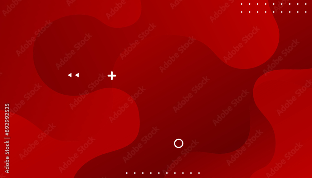 Liquid wave background with red color background. Fluid wavy shapes ...