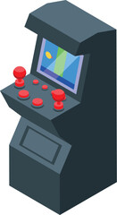 Poster - Arcade game machine displaying game over screen showing concept of losing