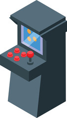 Poster - arcade game machine displaying gaming interface with joystick and buttons
