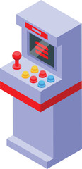 Poster - Retro arcade game machine with a joystick and buttons, perfect for gaming and entertainment concepts