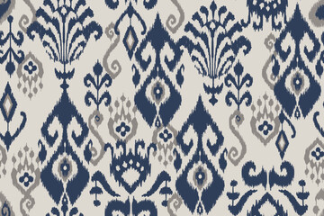 ikat seamless pattern, geometric design, motif ethnic handmade, ikat ethnic tribal, boho colors seam