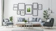 © ellisa_studio - Modern Living Room with White Sofa and Gallery Wall