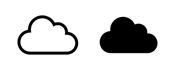 Wall Mural - cloud icon set