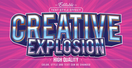 Aufkleber - Editable text style effect - Creative Explosion text style theme.