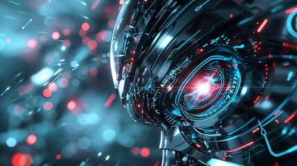 Poster - Cybernetic Eye The Future of Vision Artificial Intelligence digital concept