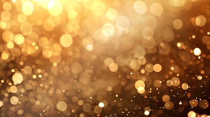 Aufkleber - Elegant beige bokeh abstract background Delicate blurred wallpaper texture Template with defocused bokeh lights and copy space for business website design Banner social media advertisi : Generative AI