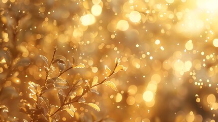 Fototapete - Elegant beige bokeh abstract background Delicate blurred wallpaper texture Template with defocused bokeh lights and copy space for business website design Banner social media advertisi : Generative AI