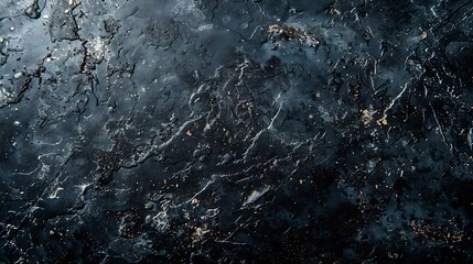 Fototapete - Texture of black polished concrete background Dark old wallpaper with cement texture Nature wall concept surface mockup Empty rough cement wall or floor background Top view close up co : Generative AI