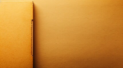 Leinwandbilder - Blank Solid yellow orange tone color paint on environmental friendly cardboard box kraft paper texture background with space minimal style : Generative AI