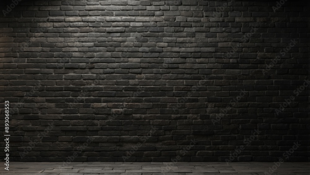 Abstract black brick wall texture with dark background for graphic ...