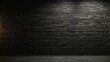 © DEER FLUFFY - Abstract black brick wall texture with dark background for graphic design and creative projects.