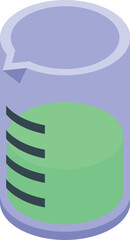 Poster - Chemical beaker with green liquid inside, used for experiments and research in a scientific setting